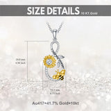 Personalized You are My Sunshine Necklace 10K/14K/18K Gold Sunflower Necklace for Women Heart Infinity Necklace Pendant Jewelry