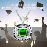 Sterling Silver Custom Photo Class High School College Graduation  Necklace