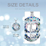 Sterling Silver Crystal Tree of Life Family Pendant Necklace for 1 to 5 Children