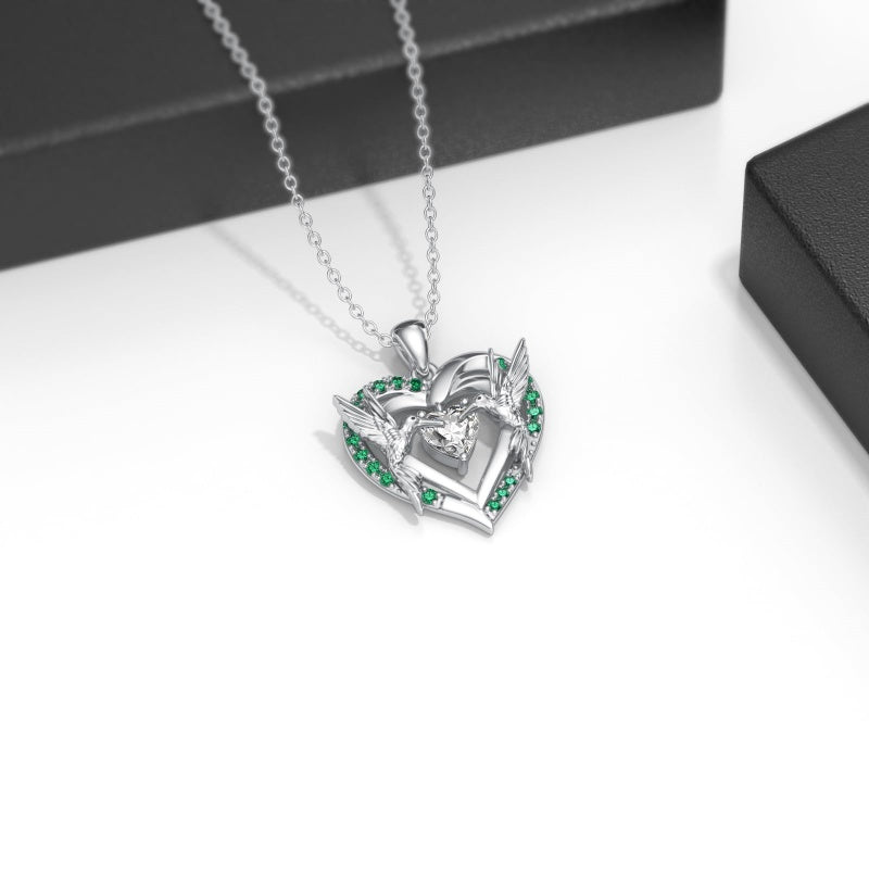 Sterling Silver Heart Bee Dragonfly Butterfly Hummingbird Sunflower Animal Pendant Necklace  Gifts for Christmas