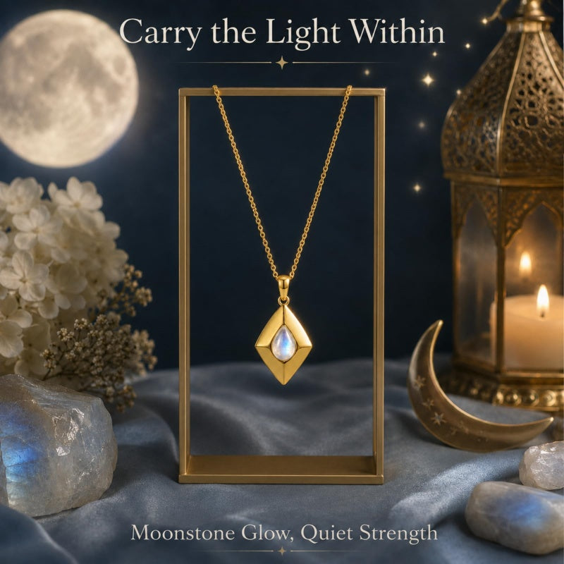 14K Gold Plated Bohemian Teardrop Pendant Necklace for Women