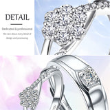 Sterling Silver Cubic Zirconia Endless Love Matching Set Couple Rings
