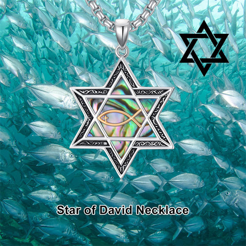 Sterling Silver Crown Jesus Fish Celtic Knot Chai  Lion Star of David Pendant Necklace