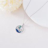 Sterling Silver Palm Tree Otter Turtle Pendant Necklace Gift For Women Girls