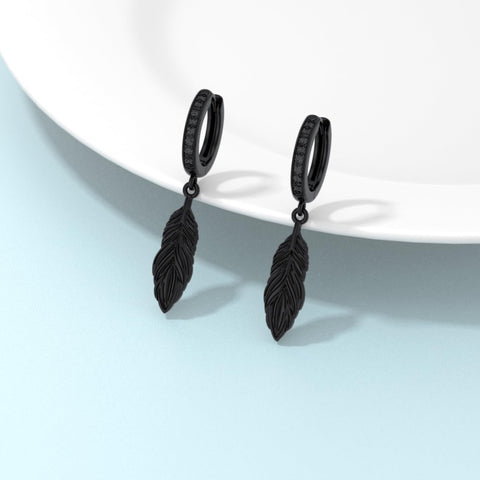 Sterling Silver Feather Arrow  Skull Spider Bat Scorpion Hoop Earrings Halloween Christmas Gift