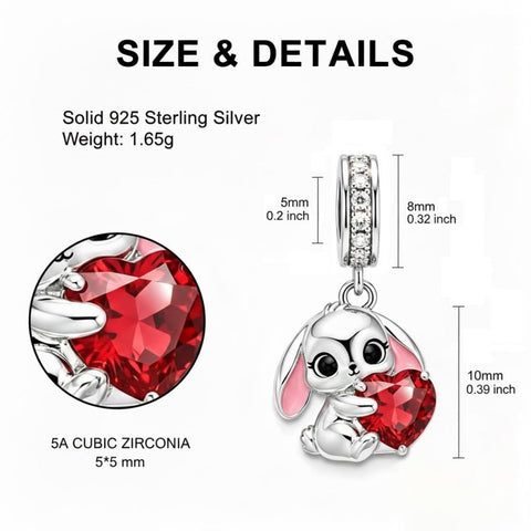 Sterling Silver Lion Red Panda Fox Bear Capybara Charm Beads Christmas Birthday Gift