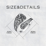 Sterling Silver Hummingbird Butterfly Dragonfly Bee Adjustable Spoon Rings