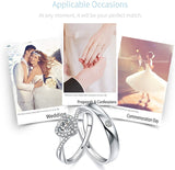 Sterling Silver Cubic Zirconia Endless Love Matching Set Couple Rings