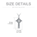 Sterling Silver Wooden Cross Pendant Necklace