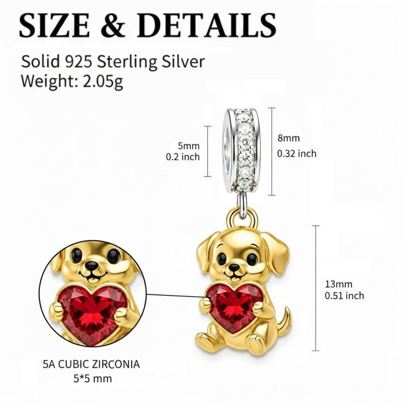 Sterling Silver Lion Red Panda Fox Bear Capybara Charm Beads Christmas Birthday Gift