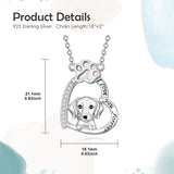 Sterling Silver Paw Print Poodle Corgi French Schnauzer Chihuahua Dachshund Golden Retriever Pug Pendant  Necklace