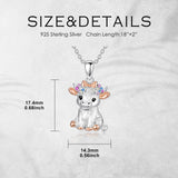 Sterling Silver Highland Cow Necklace