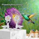 Sterling Silver Hypoallergenic Hummingbird  Stud Earrings