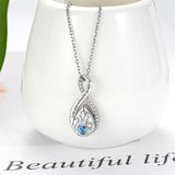 Sterling Silver Personalized Engraved Infinity Urn Necklace for Ashes