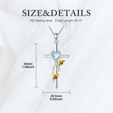 Sterling Silver Cross Moonstone Dragonfly Butterfly Bee Hummingbird Ladybug Pendant  Necklace for Women