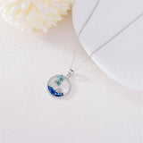 Sterling Silver Palm Tree Otter Turtle Pendant Necklace Gift For Women Girls