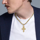 14K Gold Plated  Cross Necklace Religious Amulets Jewelry Gifts