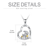 Squirrel Necklace 925 Sterling Silver Sunflower Squirrel  Pendant Necklace Squirrel  Jewelry Animal Lover Gifts for Birthday Christmas