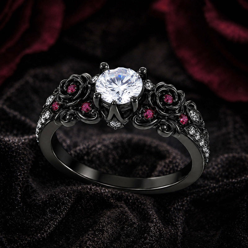 Sterling Silver 10K 14K 18K Gold Custom Engraved Moissanite Engagement Wedding Ring