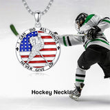 Sterling Silver American Flag Baseball  Basketball Boxing Football Golf Sports Pendant Necklace