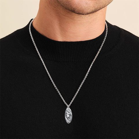 Sterling Silver Oval Paw Prints Dog FootPrints  Heart Rabbit Urn Necklace for Ashes Keepsake Jewelry for Women