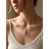 14K Gold Plated Jade Hummingbird Butterfly Dragonfly Turtle Animal Pendant Necklace