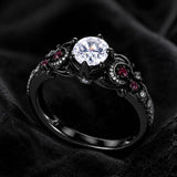 Sterling Silver 10K 14K 18K Gold Custom Engraved Moissanite Engagement Wedding Ring