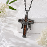 14K Gold Plated Wooden Pendant Necklace Beliefs jewelry
