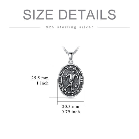 Sterling Silver Baseball Soccer Hockey Football Basketball Taekwondo Tennis Golf Runner Pendant Necklace