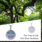 Tree of Life Necklace  Abalone Shell Celtic Knot Pendant Necklace