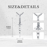 Sterling Silver Viking Dagger Pendant Necklace