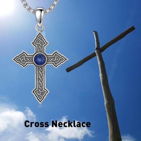 Sterling Silver Cross Pendant Necklace Christian Religious Jewelry Gifts for Anniversary