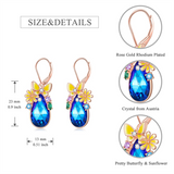 Sterling Silver Flowers Hypoallergenic Leverback Earrings