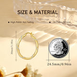 14K Gold Plated Cubic Zircon Hoop Earrings for Women