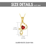 14K Gold Stethoscope Necklace Heart-Shaped Stethoscope Pendant Necklace for Doctor Nurse Medical Student Gifts