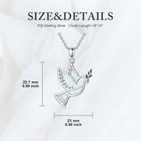 Sterling Silver Dove Hummingbird Red Cardinal Pendant Necklace