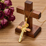 10K 14K 18K Yellow Gold 12 Month Birthstone Rose Flower Pendant Necklace Engraved with I Love You Forever