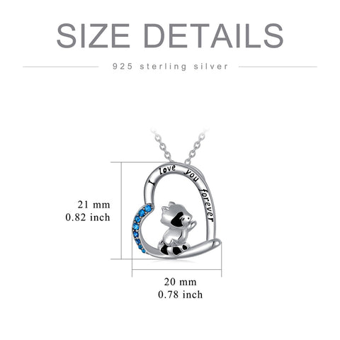 Raccoon Necklace 925 Sterling Silver  Raccoon Necklaces Raccoon Jewelry Gifts for Women Teen Girls