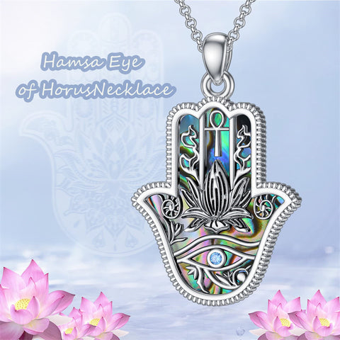 Sterling Silver Hamsa Tree of Life Viking Lion Butterfly Evil Eye Yin Yang Eye of Horus Pendant Necklace