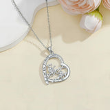 Sterling Silver Mother Daughter Squirrel Monkey Butterfly Bee Owl Necklace Engraved I Love You Forever