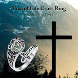 Sterling Silver Vintage Moonstone Turquoise Moss Agate Opal Tree of Life Spoon Rings