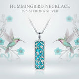Sterling Silver Abalone Shell Bar Cardinal Bee Butterfly Hummingbird Dragonfly Phoenix Pendant Necklace for Women