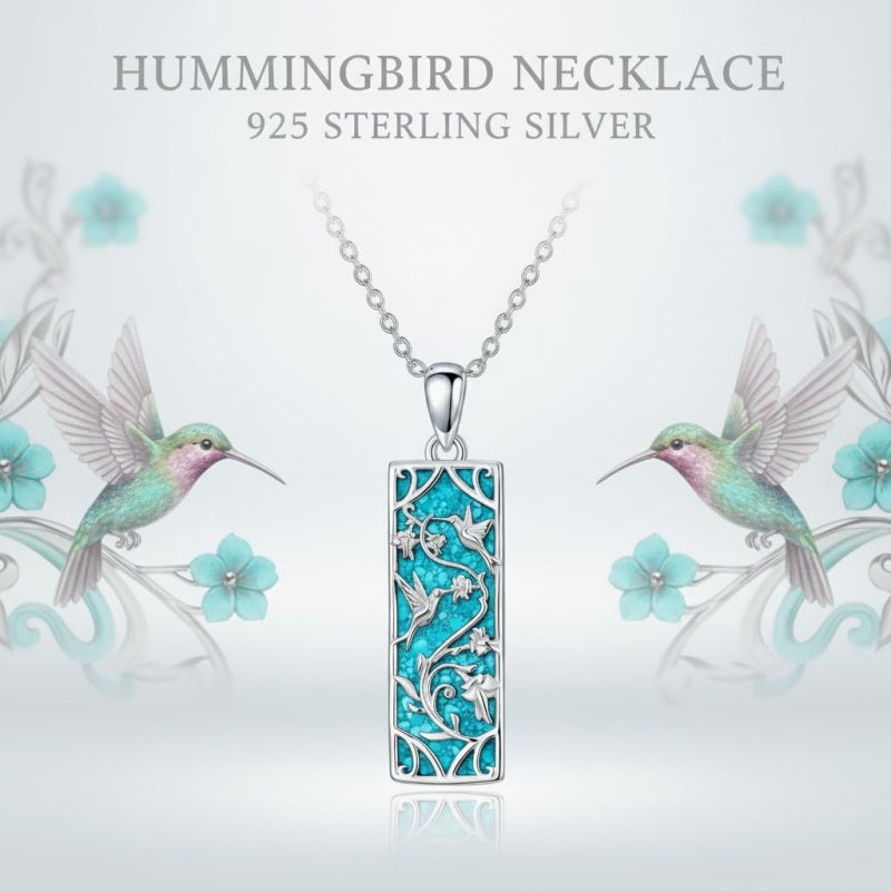 Sterling Silver Abalone Shell Bar Cardinal Bee Butterfly Hummingbird Dragonfly Phoenix Pendant Necklace for Women