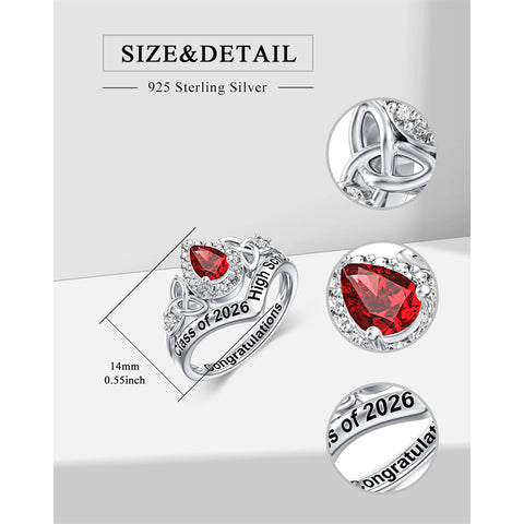 Sterling Silver 10K 14K 18K Gold Customizable Class Ring College Graduation Ring