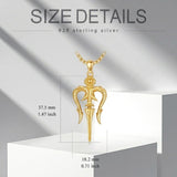14K Gold Plated Cross Pendant Necklace for Men Religious Jewelry Christian Gift