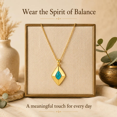 14K Gold Plated Bohemian Teardrop Pendant Necklace for Women