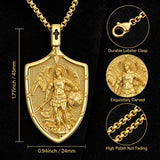 Patron Saint Medal Gold Plated Catholic Pendant Christian Religious Necklace Amulet Jewelry