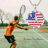 Sterling Silver American Flag Baseball  Basketball Boxing Football Golf Sports Pendant Necklace