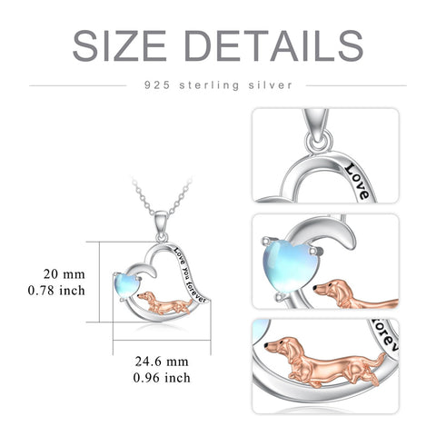 Sterling Silver Dachshund Pendant Necklace