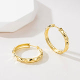 14K Gold Plated Classic Huggie Earrings for Women